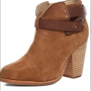 Rag and Bone Harrow Cognac Suede Booties